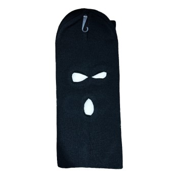 3 HOLE BEANIE BLK 12CT.