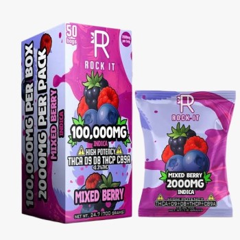 ROCK IT GUMMIES | 50CT JAR | THCA | D8 | D9 | CB9A | MIXED BERRY