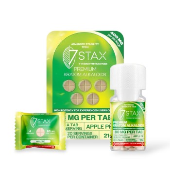 7 STAX PILLS|7-HYDROXYMITRAGYNINE|80MG|10CT|APPLE PIE