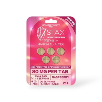 7 STAX PILLS|7-HYDROXYMITRAGYNINE|80MG|10CT|RASBERRY