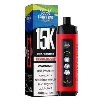 ALFAKHER CROWN BAR| 15K PUFF| 5CT| GRAPE BERRY
