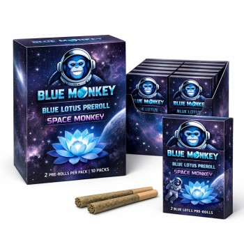 BLUE MONKEY | BLUE LOTUS PREROLL | 2CT | 10PK | SPACE MONKEY