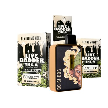 FLYING MONKEY DISPOSABLE|LIVE BADDER THC-A BLACK SERIES|2G|8CT|DO SI DOS