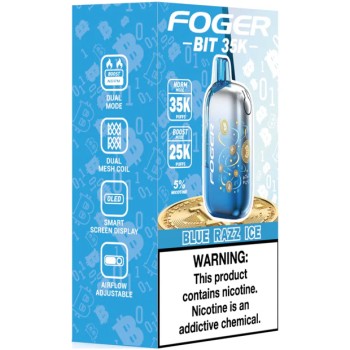 FOGER BIT|35K PUFF|5CT|BLUE RAZZ ICE