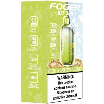 FOGER BIT|35K PUFF|5CT|SOUR APPLE WATERMELON