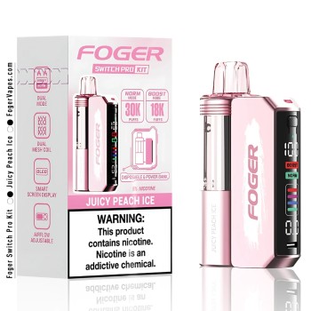 FOGER SWITCH PRO KIT| 30K PUFF|5CT| JUICY PEACH ICE