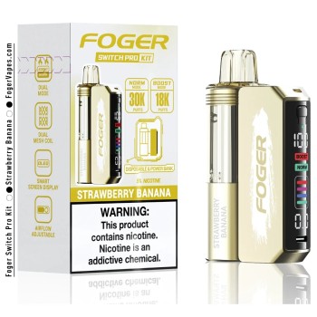 FOGER SWITCH PRO KIT| 30K PUFF|5CT|STRAWBERRY BANANA
