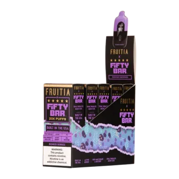 FIFTY BAR X FRUITIA | NIXODINE | 20K PUFF | 5CT BOX | BONKER BERRIES