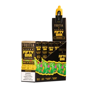FIFTY BAR X FRUITIA | NIXODINE | 20K PUFF | 5CT BOX | SOUR PUNCH