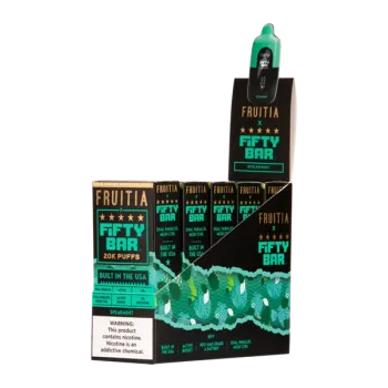 FIFTY BAR X FRUITIA | NIXODINE | 20K PUFF | 5CT BOX | SPEARMINT