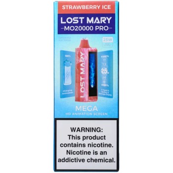 LOST MARY PRO MO20000|20K PUFF|5CT| STRAWBERRY ICE