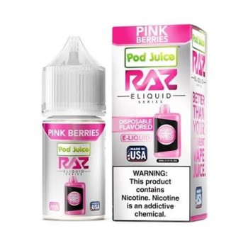 RAZ ELIQUID | 20MG | 30ML | SINGLE | PINK BERRIES