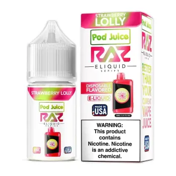 RAZ ELIQUID | 20MG | 30ML | SINGLE | STRAWBERRY LOLLY