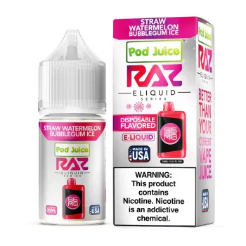 RAZ ELIQUID | 20MG | 30ML | SINGLE | STRAWMELON BUBBLEGUM ICE
