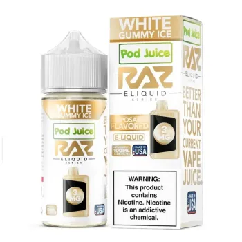 RAZ ELIQUID | 20MG | 30ML | SINGLE | WHITE GUMMY ICE