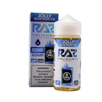 RAZ ELIQUID 6MG 100ML | JOLLY BLUE RAZZ ICE