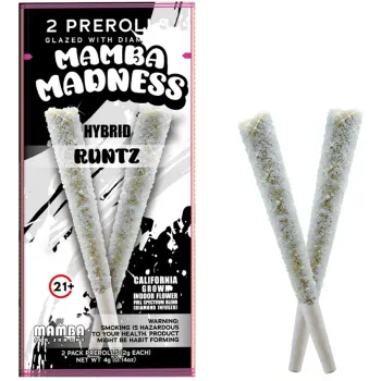 MAMBA MADNESS | 4G PRE ROLL | 2PK GLAZED DIAMOND | 10CT | RUNTZ