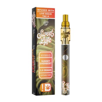 SWEET LYFE CARTRIDGE| INFUSED WITH HHC-P.THC-P|2.5G|6CT|SUNSET SHERBET