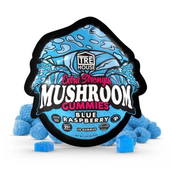 TRE HOUSE | EXTRA STRENGTH MUSHROOM GUMMIES | 10 PACK | 10CT | BLUE RASPBERRY