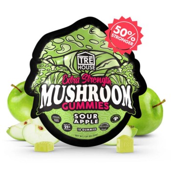 TRE HOUSE | EXTRA STRENGTH MUSHROOM GUMMIES | 10 PACK | 10CT | SOUR APPLE
