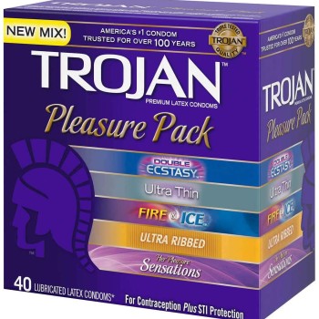 TROJAN PLEASURE PACK 40CT. BOX