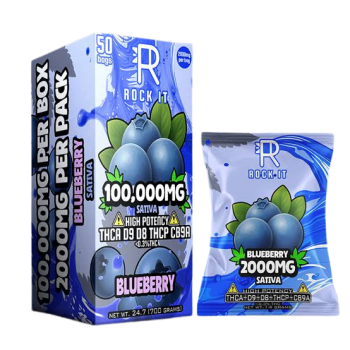 ROCK IT GUMMIES | 50CT JAR | THCA | D8 | D9 | CB9A | BLUEBERRY SATIVA