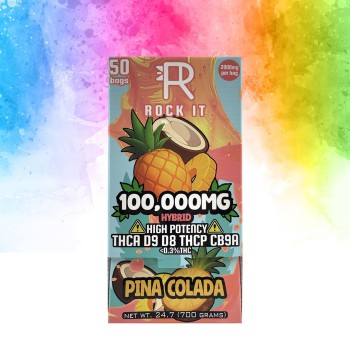 ROCK IT GUMMIES | 50CT JAR | THCA | D8 | D9 | CB9A | PINA COLADA HYBRID