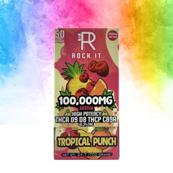 ROCK IT GUMMIES | 50CT JAR | THCA | D8 | D9 | CB9A | TROPICAL PUNCH