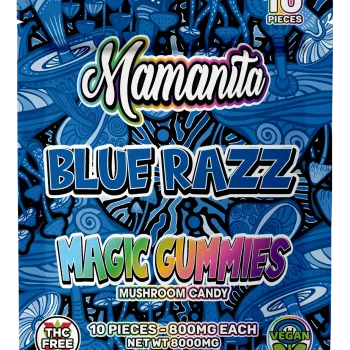MAGIC AMANITA MUSHROOM GUMMY 10 CT DISPLAY BLUE RAZZ