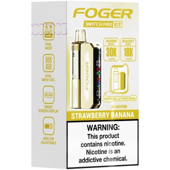 FOGER SWITCH PRO KIT| 30K PUFF|5CT|STRAWBERRY BANANA