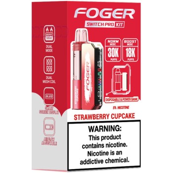 FOGER SWITCH PRO KIT| 30K PUFF|5CT|STRAWBERRY CUPCAKE