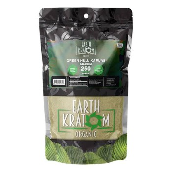 EARTH KRATOM 250GM POWDER |GREEN HULU KUPAS|