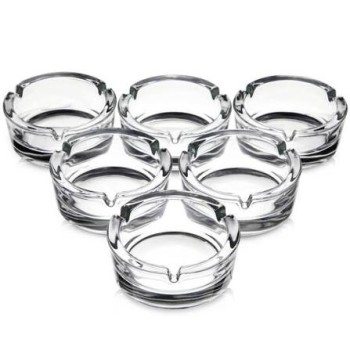 GLASS ASHTRAY SMALL 6 CT BOX