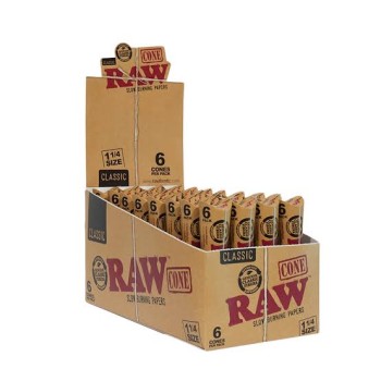 RAW CONES | 1 1/4 SIZE |  6CT | 32CT BOX