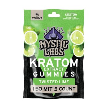 MYSTIC LABS GUMMIES|KRATOM EXTRACT|150MIT| 5CT|TWISTED LIME