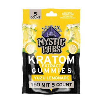 MYSTIC LABS GUMMIES | KRATOM EXTRACT150MIT | 5CT| YUZU LEMONADE